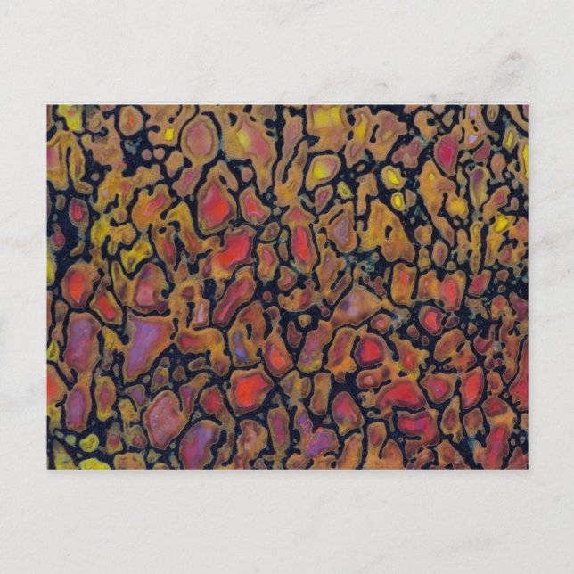 Gemusterter Dinosaurier Bone Postkarte (Vorderseite)