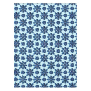 Gemusterter Hintergrund der Blauen Schneeflocke Tischdecke