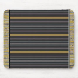 Gemusterter Mini-Grau- und Goldstreifen Mousepad