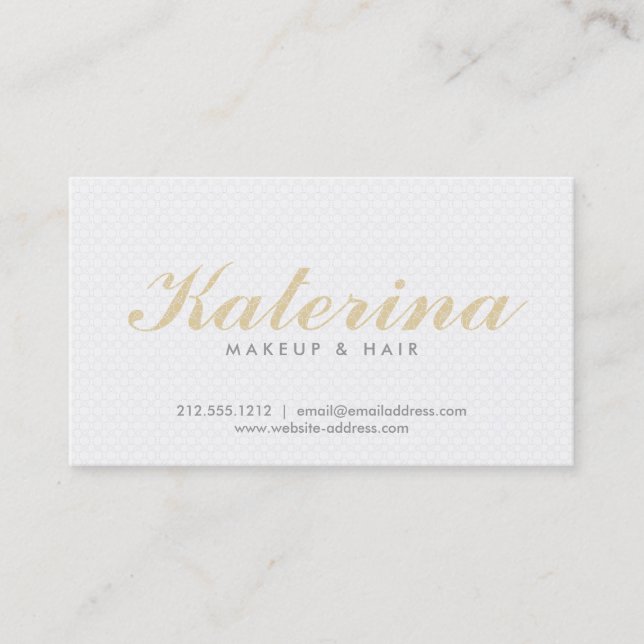Gemusterter Name in der Gold Business Card Visitenkarte (Vorderseite)