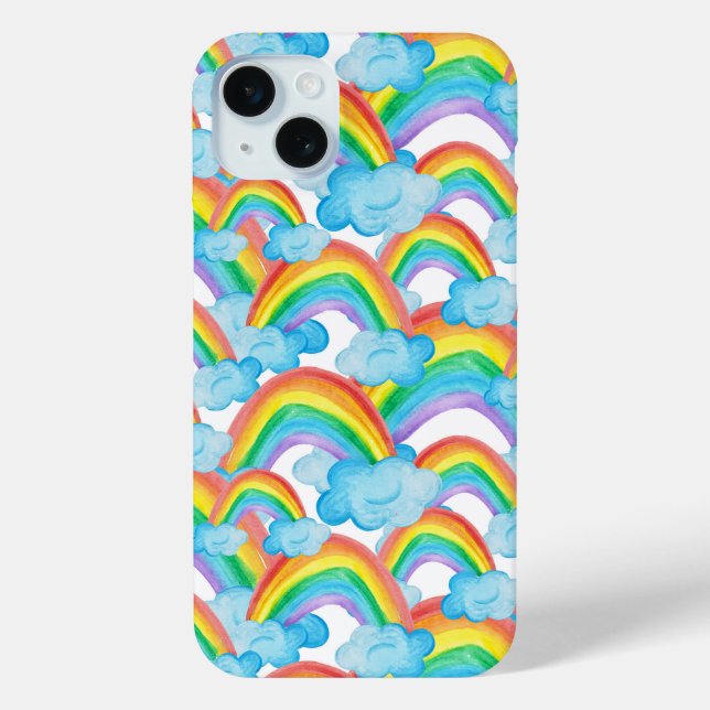 Gemusterter Regenbogen Case-Mate iPhone Hülle (Rückseite)