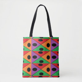 Gemusterter schwarzer Polka-Punkt Tasche