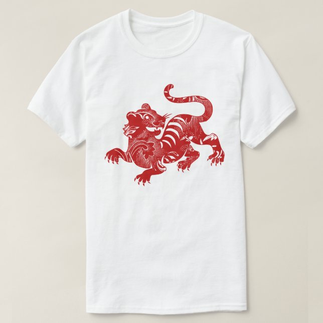 Gemusterter Tiger-T - Shirt (Design vorne)