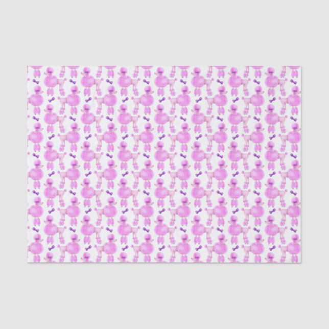 Gemustertes Aquarellpapier mit rosa Podal Seidenpapier (Vorderseite)
