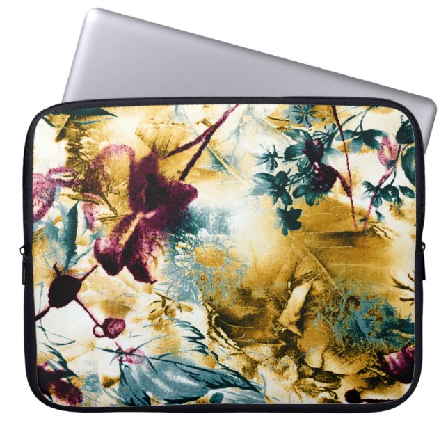 Gemustertes Batik-Gewebe, geeignet als Background- Laptopschutzhülle (Vorderseite)