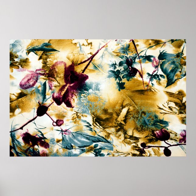 Gemustertes Batik-Gewebe, geeignet als Background- Poster (Vorne)