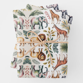 Gemustertes Bild mit symmetrischen Anordnungen Geschenkpapier Set