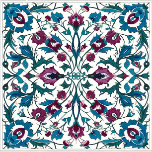 Gemustertes Blau und Rot Notizblock