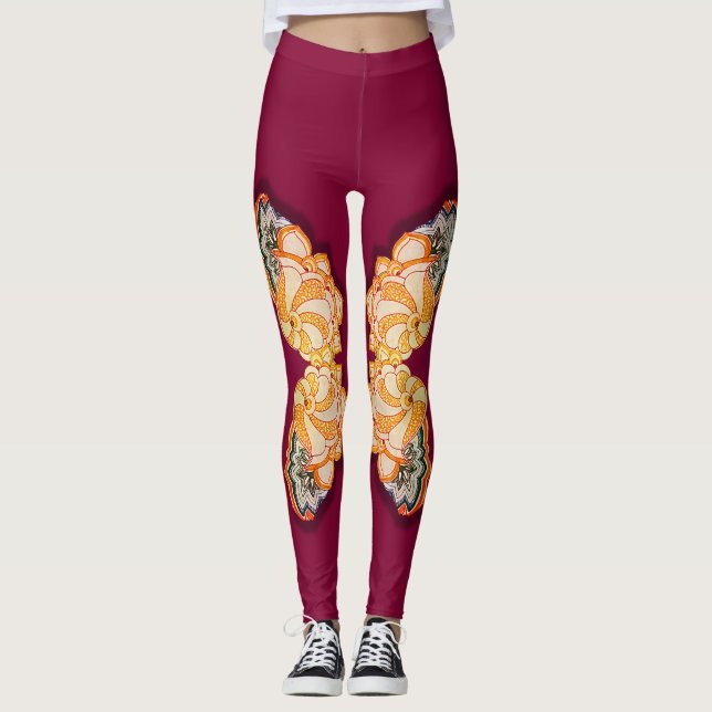 Gemustertes Design 4 Leggings (Vorderseite)