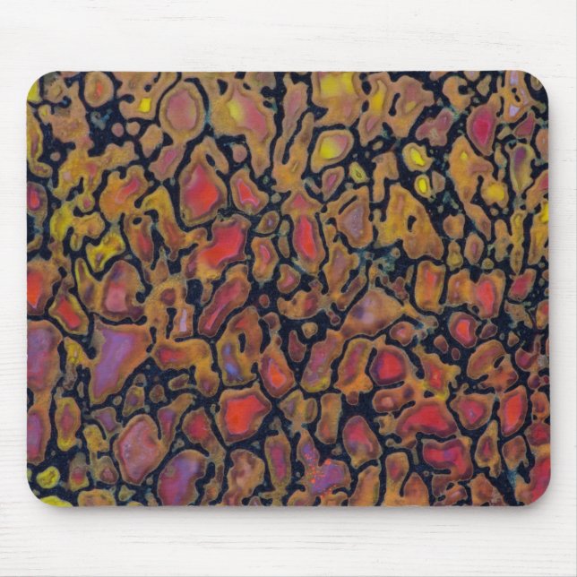Gemustertes Dinosaurierskelett Mousepad (Vorne)