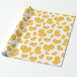 Gemustertes Faltpapier für die gelbe Ente Geschenkpapier