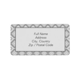 Gemustertes, graues Adressetikett