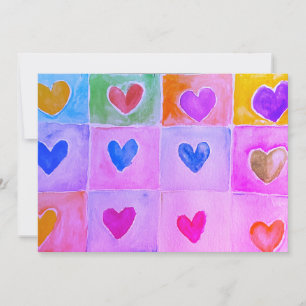 Gemustertes Herz Valentine Nochecard Einladung
