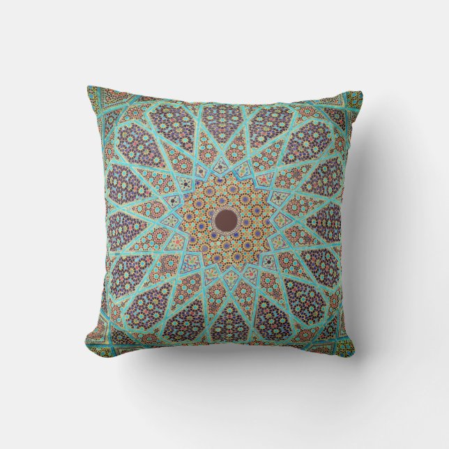 Gemustertes marokkanisches Mandala Indoor Kissen (Vorderseite)