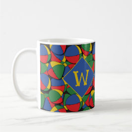 Gemustertes Monogramm des Circus Juggling Artist Kaffeetasse