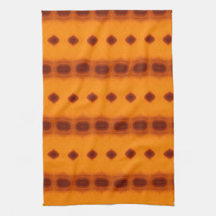 Gemustertes Orange Geschirrtuch