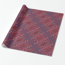 Gemustertes Pflaumenpapier Geschenkpapier