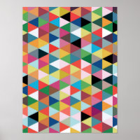 Gemustertes Poster für das geometrische Dreieck