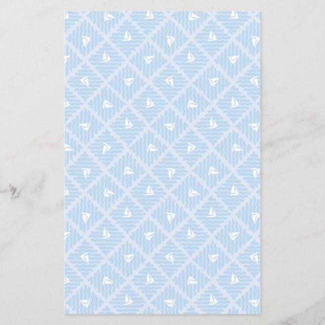 gemustertes Scrapbooking-Papier nautisch Flyer (Hinten)