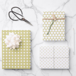 Gemustertes Set für Flachfolienpapier Geschenkpapier Set