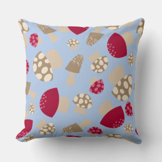Gemustertes Sofa-Kissen mit blauer Pilze Kissen