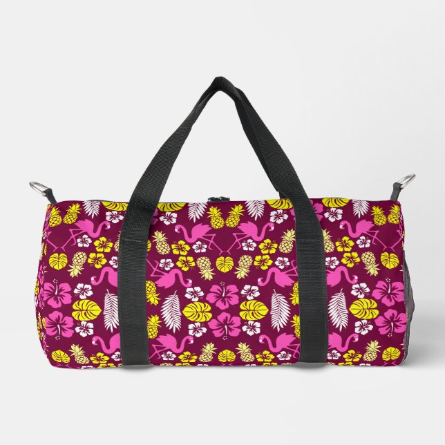 Gemustertes tropisches Obst Duffle Bag (Vorderseite)