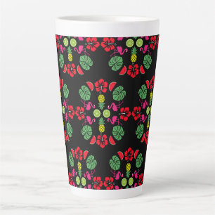 Gemustertes tropisches Obst Milchtasse