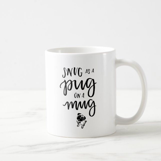 Gemütlich als Mops auf einer Tasse (Rechts)