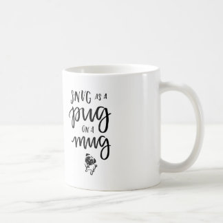 Gemütlich als Mops auf einer Tasse