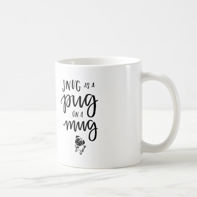 Gemütlich als Mops auf einer Tasse (Rechts)