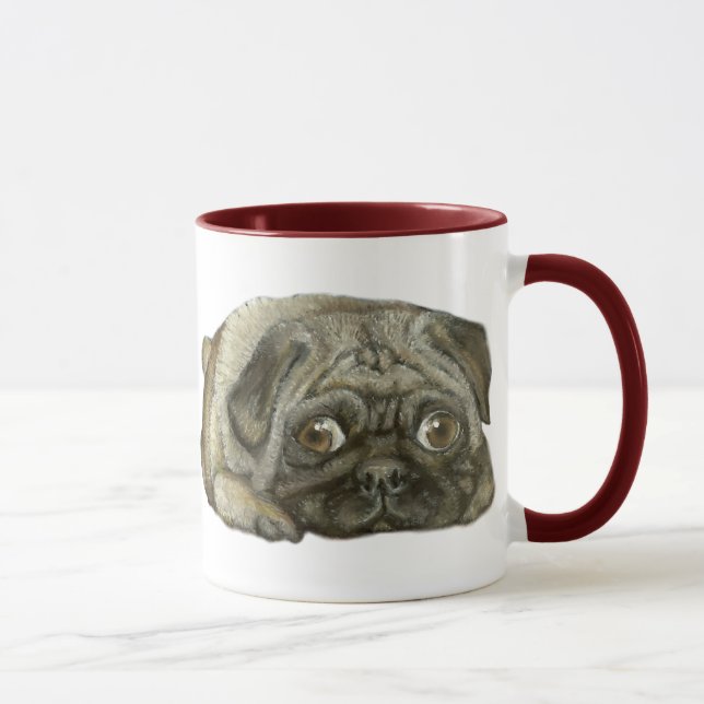 Gemütlich als Mops Tasse (Rechts)