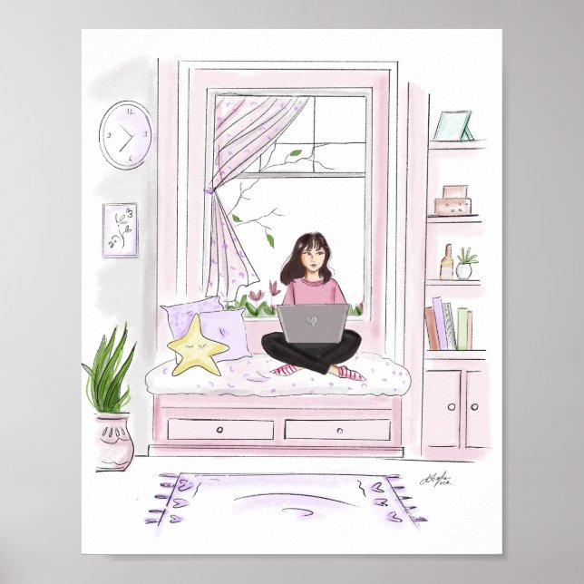 gemütlich am Zuhause, Mode-Illusion Poster (Vorne)