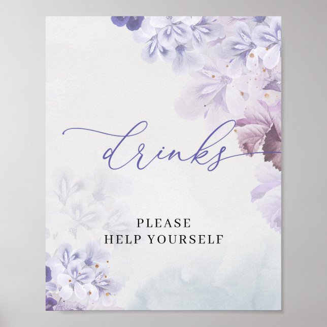 Gemütlich Frühlingserfrische lila Dusty Blue Lila  Poster (Vorne)
