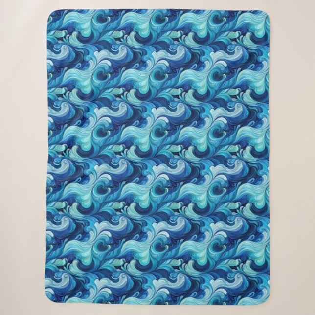 Gemütlich in einem eleganten asiatischen Blau aufs Sherpadecke (Vorderseite)