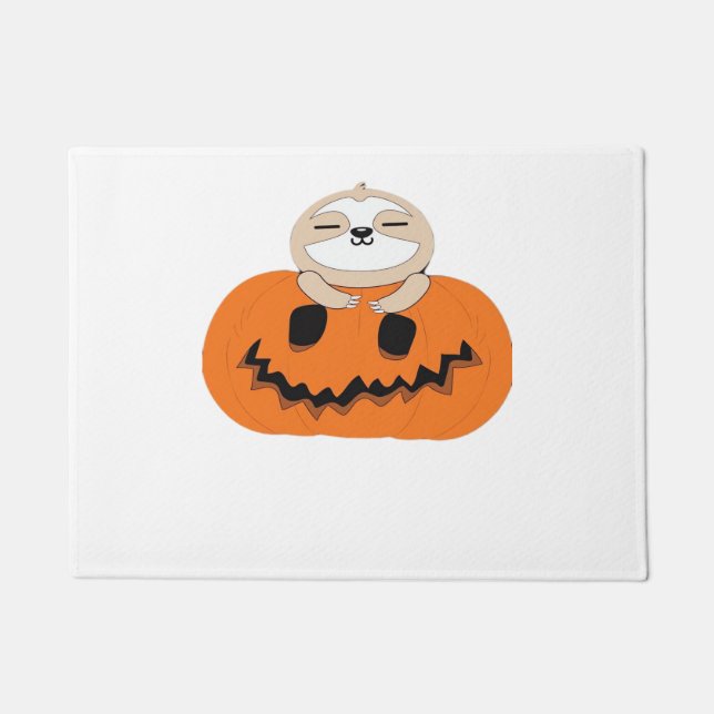 Gemütlich mit unserem Halloween-Sloth-T - Shirt -  Fußmatte (Vorderseite)