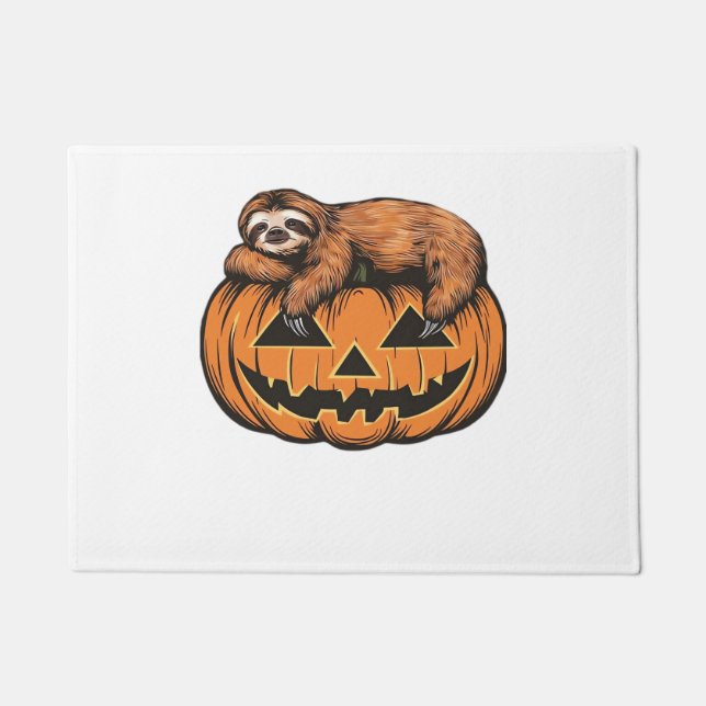 Gemütlich mit unserem Halloween-Sloth-T - Shirt -  Fußmatte (Vorderseite)