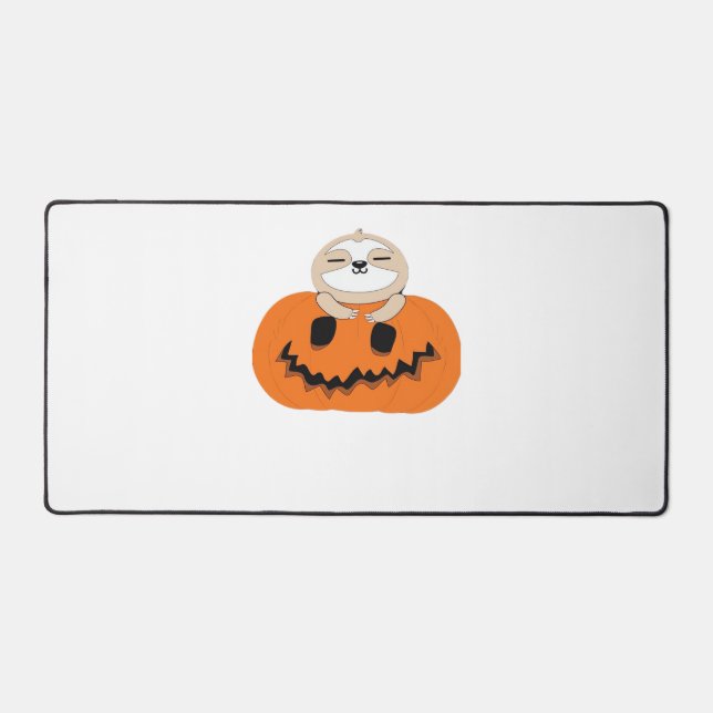 Gemütlich mit unserem Halloween-Sloth-T - Shirt -  Schreibtischunterlage (Vorderseite)