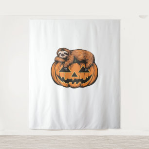 Gemütlich mit unserem Halloween-Sloth-T - Shirt - Wandteppich