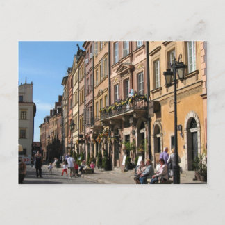 Gemütliche Altstadt in Warschau Postkarte