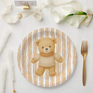 Gemütliche Baby-Party zum Herbst   Neutral Creme & Pappteller