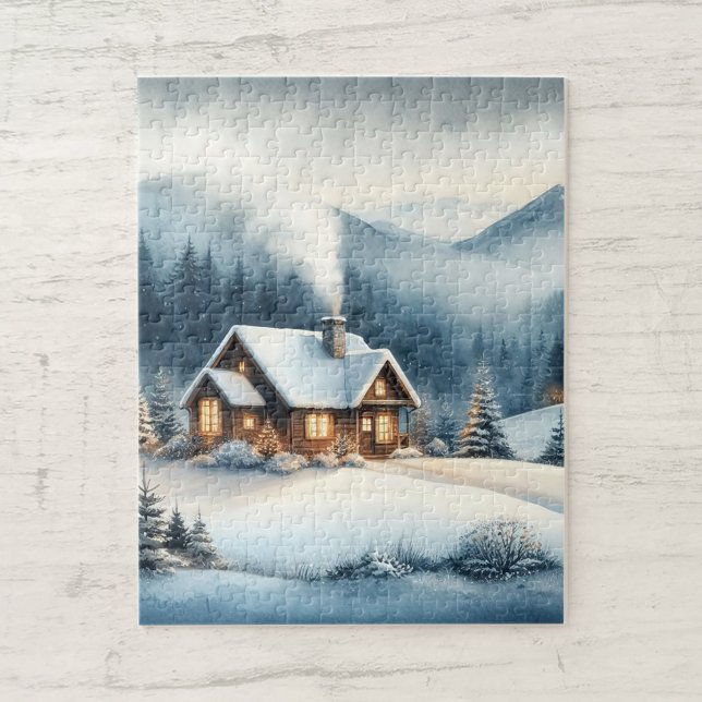 Gemütliche Berghütte Winterlandschaft (Von Creator hochgeladen)
