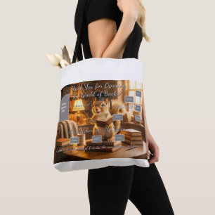 Gemütliche Bibliotheks-Eichhörnchen-Lehrerdank-Tas Tasche