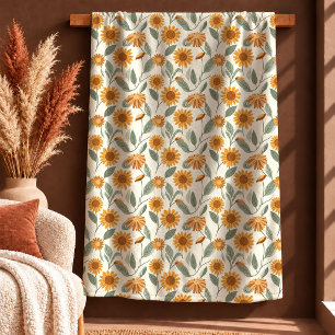 Gemütliche Boho verbrannte Orange Salbei Blumen-De Sherpadecke