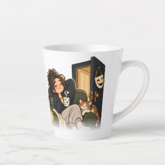 Gemütliche Buchliebhaber-Katze & Lustiger Introver Milchtasse