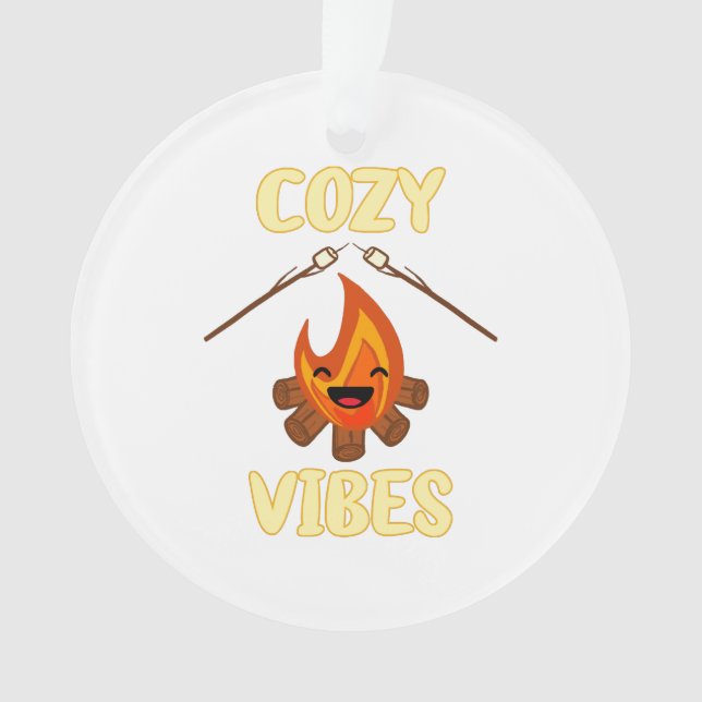 Gemütliche Campfire Vibes Roasting Marshmallows fü Ornament (Vorderseite)