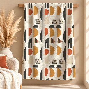 Gemütliche Copper Sage Boho-Formen-Wurfdecke Fleecedecke
