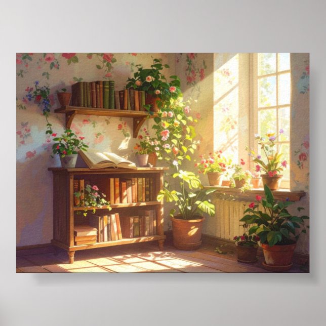 Gemütliche Cottage-Innenszene Poster (Vorne)