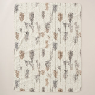 Gemütliche Creme-Federn Weihnachten Sherpadecke