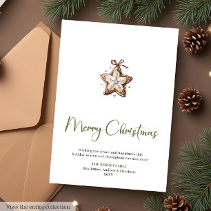 Gemütliche editierbare Skript-Schriftart Weihnacht Feiertagskarte