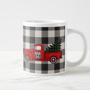 Gemütliche Farmhaus-Kakao-Route 66 Weihnachtsmorge Jumbo-Tasse
